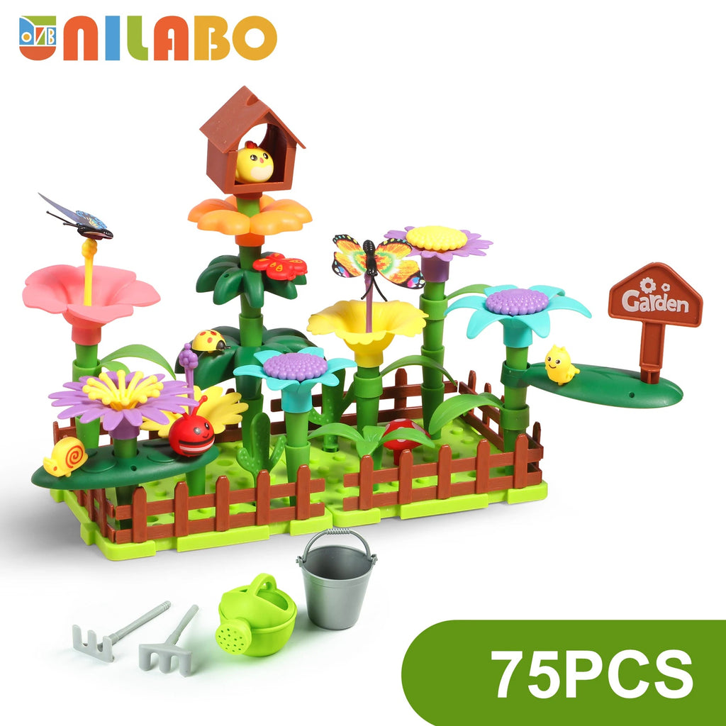 Grow Their Imagination with STEM Educational Flower Garden Building Toy - Perfect Gift for 3-7 Year Old Boys & Girls! Quick Pick Grocers