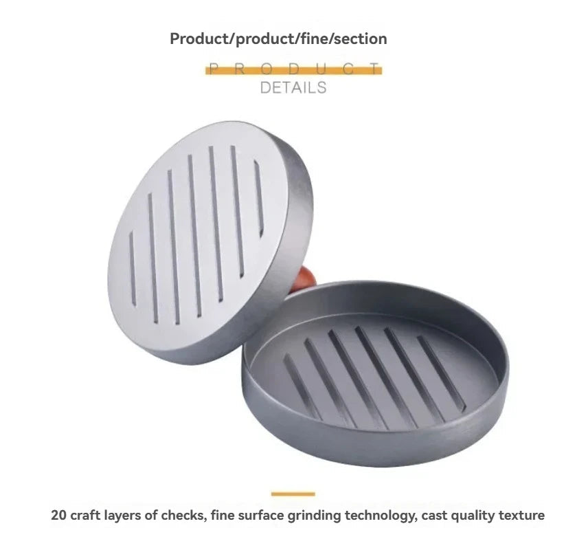 Burger Press Non-Stick Hamburger Patty Maker with Wax Paper Aluminum Burger Maker for Kitchen BBQ Grill Econic Blanks