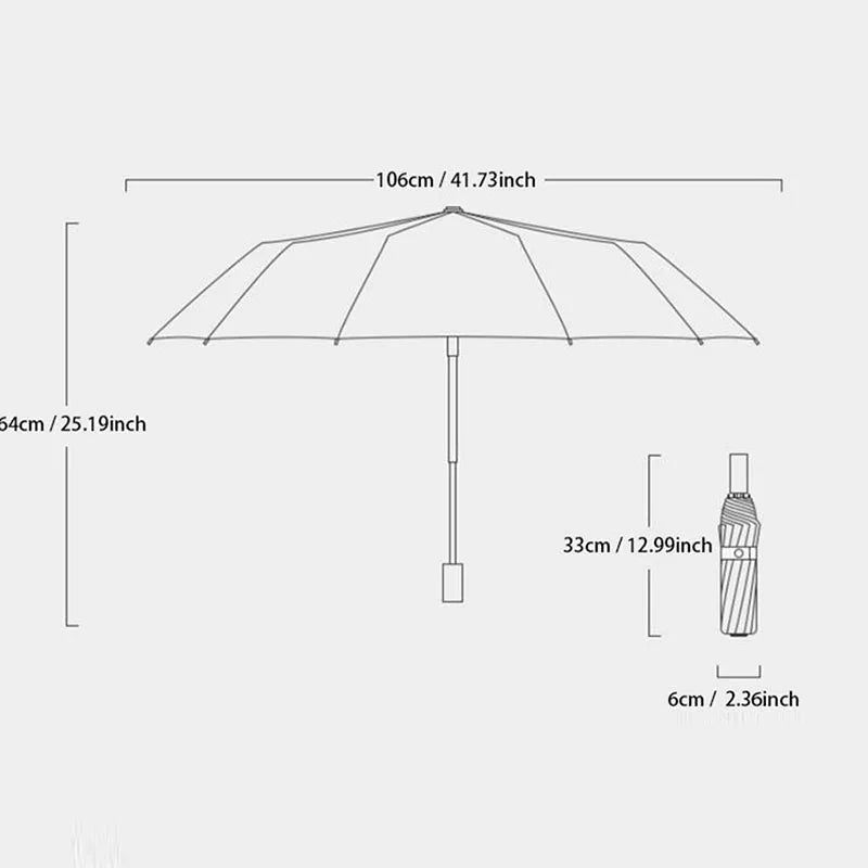 Reinforced 24-Bone Umbrella, Men's Business Strong And Durable Wind-resistant Umbrella, Anti-UV Sunscreen Umbrella Women's Sunny Quick Pick Grocers