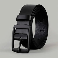 New Luxury Belt for Men PU Leather Belt Metal Pin Buckle High Quality Famous Brand Designer Waist Strap Belt for Jeans Plus Size Quick Pick Grocers