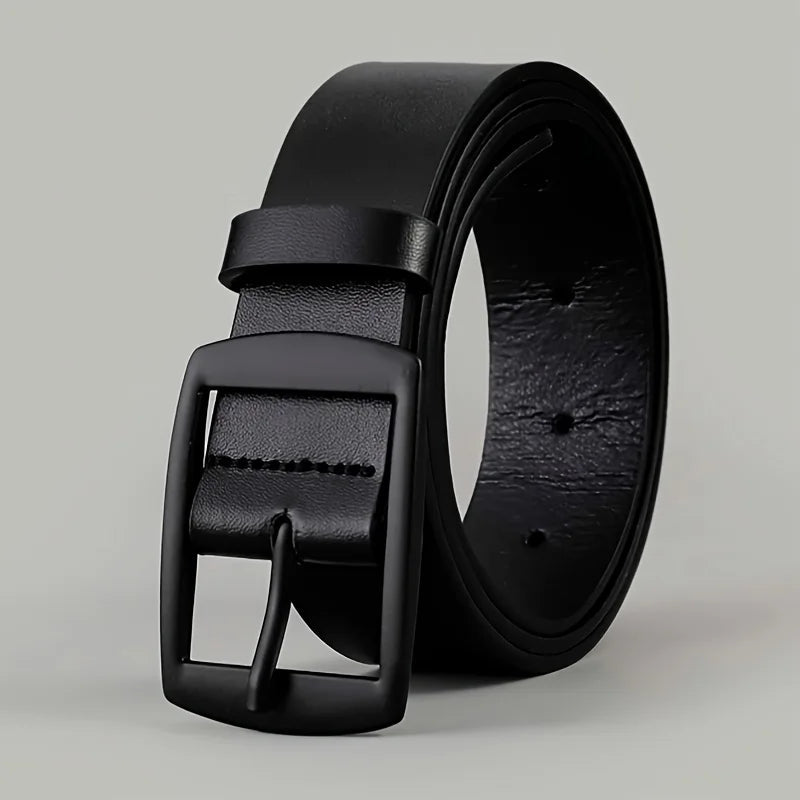 New Luxury Belt for Men PU Leather Belt Metal Pin Buckle High Quality Famous Brand Designer Waist Strap Belt for Jeans Plus Size Quick Pick Grocers