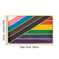 Progress Pride Heart Shaped Lapel Pin Flag badge Brooch Pins Badges Quick Pick Grocers