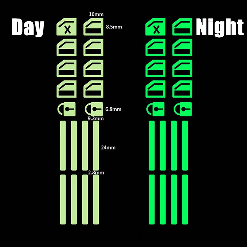 18 pcs/set Luminous Automobile Interior Stickers Universal Car Windows Control Panel Decals Auto Door Window Lift Button Sticker
