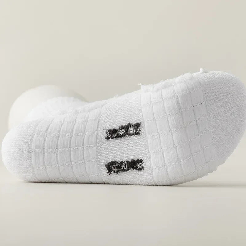 10pairs HLHYX Socks Men's Cotton Deodorant Winter Towel Bottom with Mid-tube White Stockings Thickened Sports Basketball Socks Quick Pick Grocers
