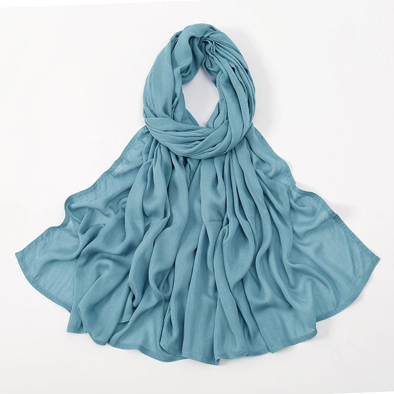 Fashion Modal Hijab Rayon Cotton Shawls Muslim Hijabs For Women Plain Scarf Big Size Headscarf Islamic Turban Headband 190*85cm Quick Pick Grocers