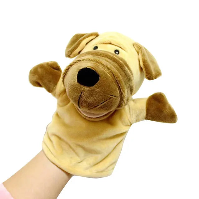 Stuffed Plush Animals Toys Hand Finger Story Puppet Kawaii Dolls Educational Baby Toys Lion Elephant Bunny Monkey Children GIft Purest Peak