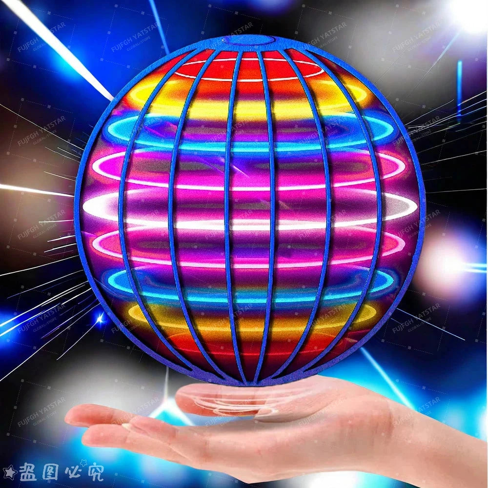 Flying Ball Children's Hand Controlled Color LED Cosmic Globe 360 ° Rotating Suspension Ball Suitable for Indoor and Outdoor Toy Econic Blanks