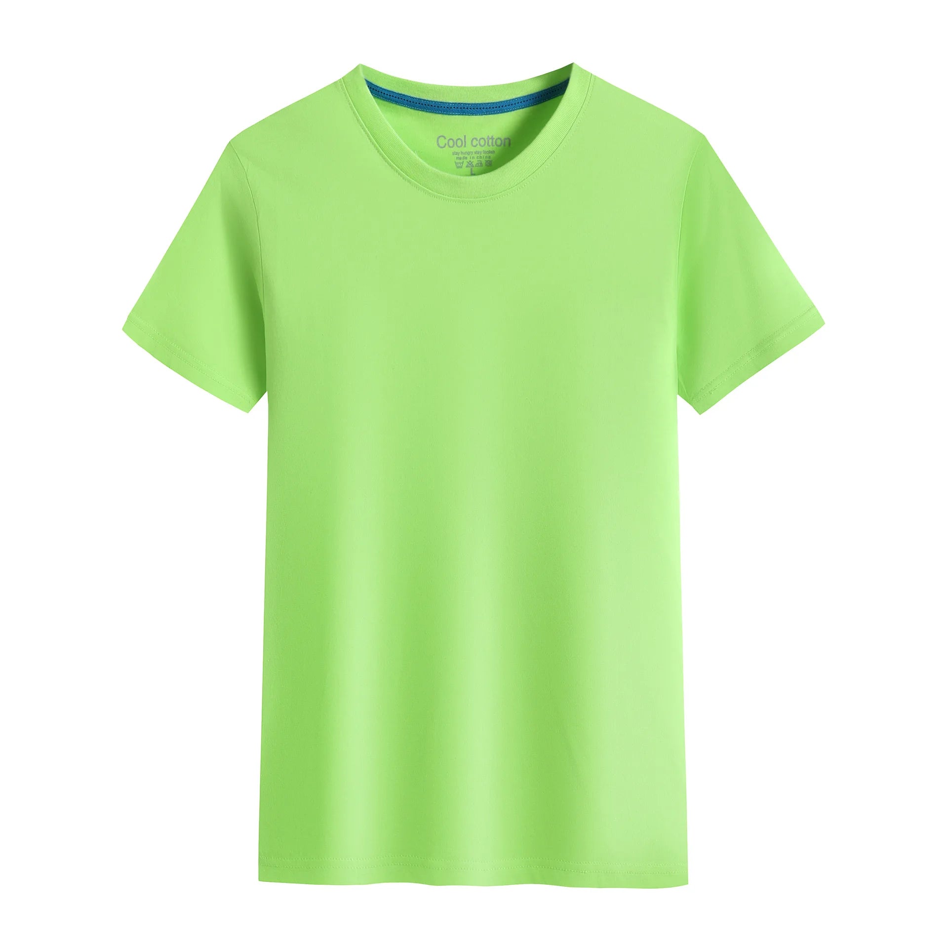 2026 Brand New 100% Cotton Mens T-shirt Pure Color Men T Shirts Round Collar Short-Sleeve Man T-shirt Top Tees For Male Clothes Quick Pick Grocers