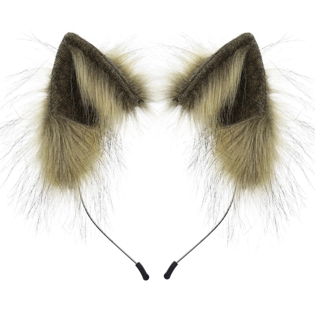 Handmade Faux Fur Animal Ears Headband Furry Cat Fox Ear Hairhoop Headwear Costume Accessory for Cosplay Masquerade Quick Pick Grocers