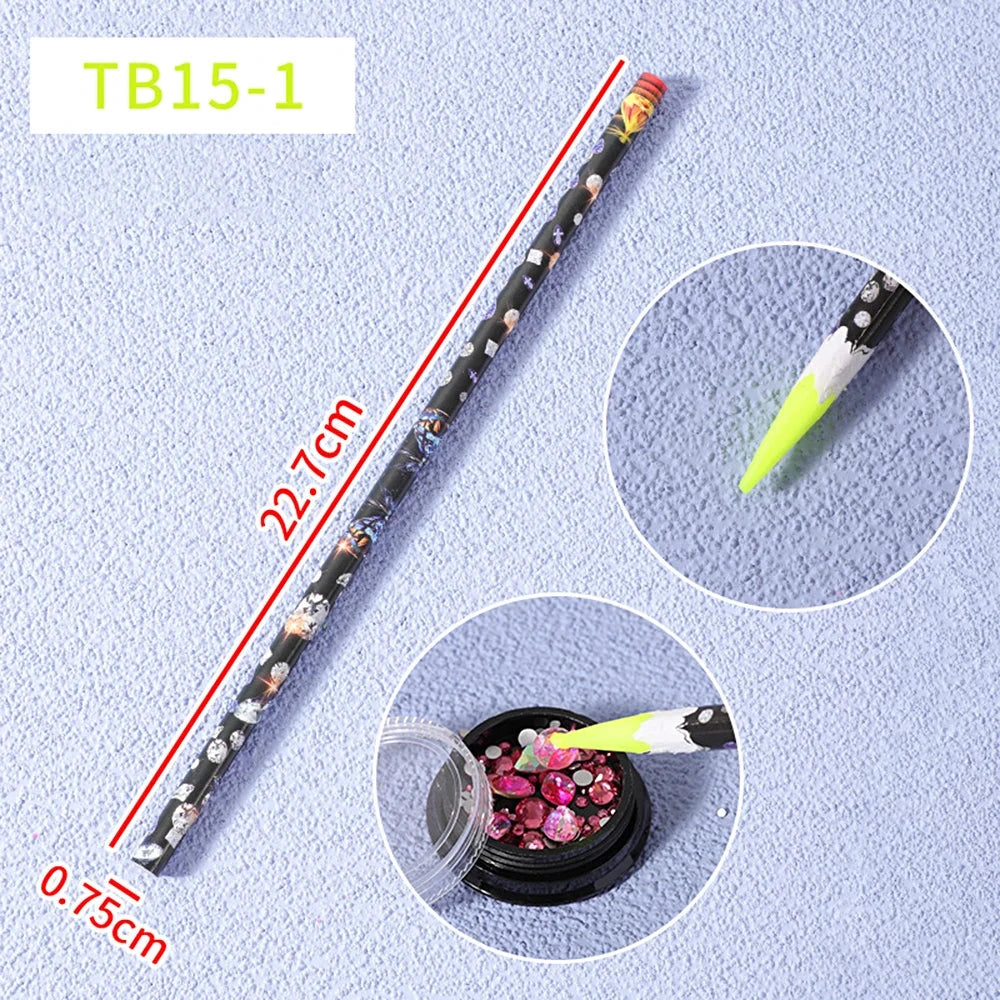 12Grids SS6-SS30 Mixed Nail Rhinestones Shiny Clear/Gold/Pink/Blue Diamond Flat-back Nail Gems Glass Stones Nails Decoration Econic Blanks