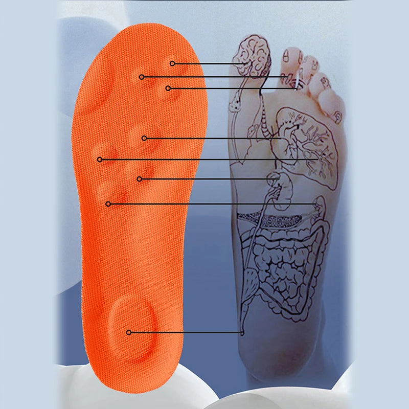 1/2/4pairs Latex Sport Insoles Soft High Elasticity Shoe Pads Orthotic Breathable Shock Absorption Cushion Arch Support Insole Quick Pick Grocers