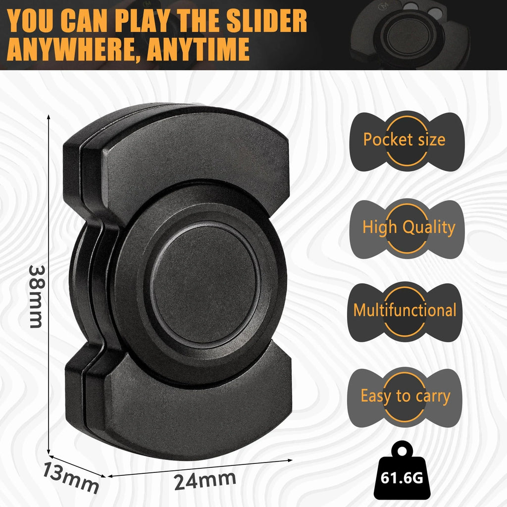 Stainless Steels 3 in 1 Fidget Spinner and Slider Combo with Click Button Metal Toy for Adult Stress Relief Econic Blanks