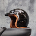 Retro semi-open motorcycle helmet cross-country motorcycle accessories motorcycle helmet 3/4 retro helmet in winter Quick Pick Grocers