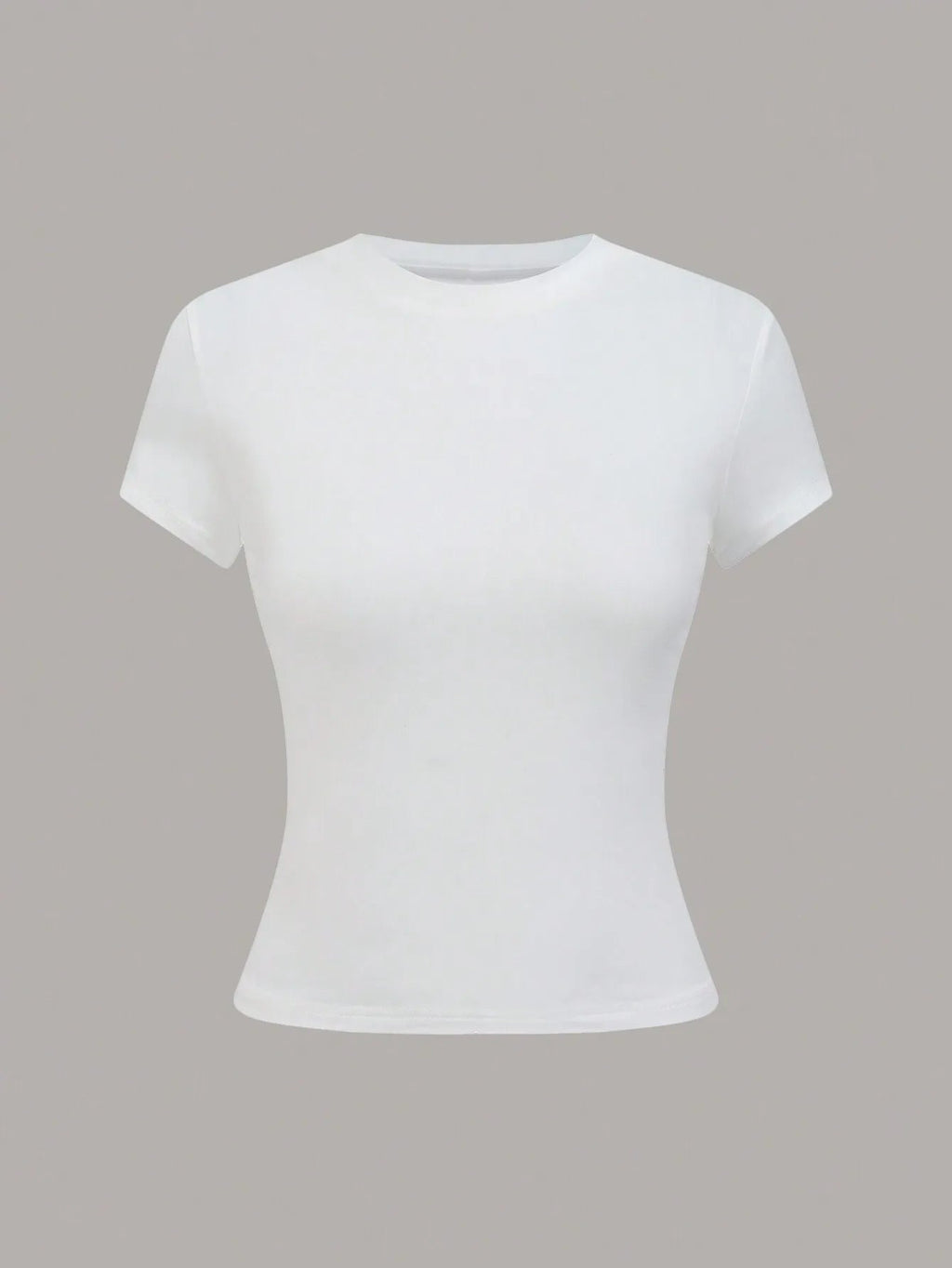 Women's Solid Color Short Sleeve T-Shirt, Minimalist Basic Top for Summer Quick Pick Grocers