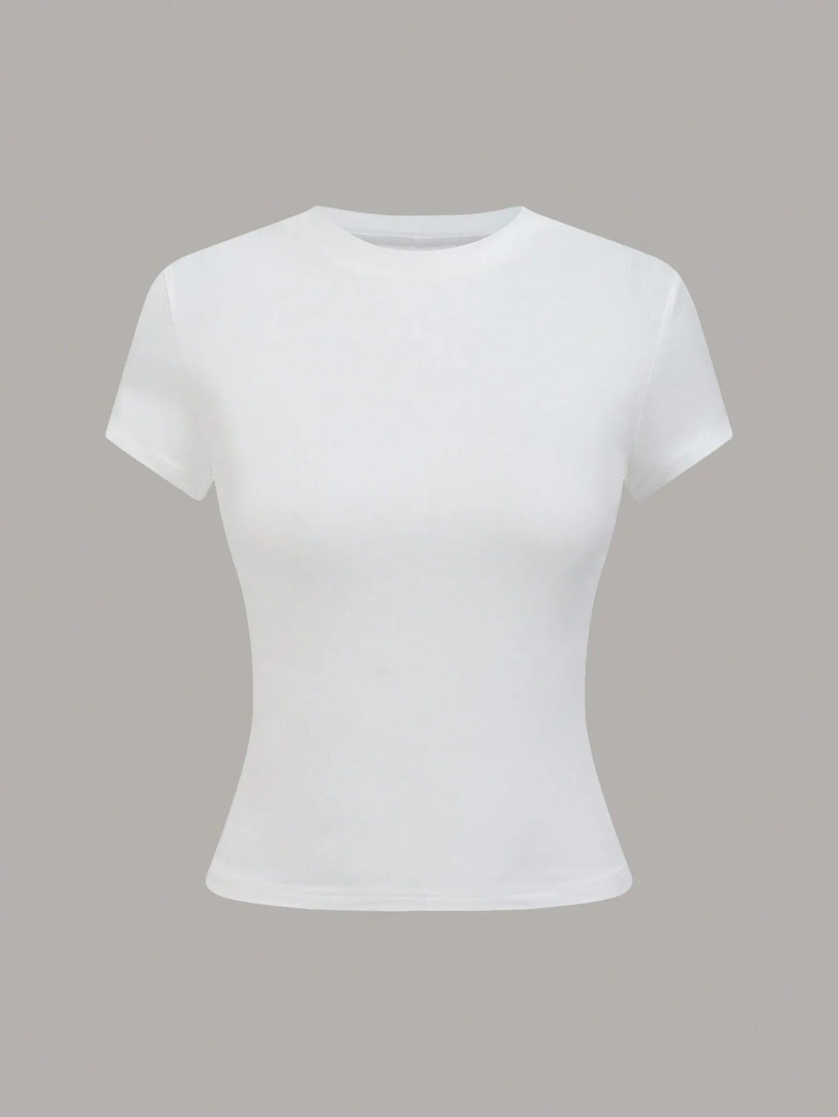 Women's Solid Color Short Sleeve T-Shirt, Minimalist Basic Top for Summer Quick Pick Grocers