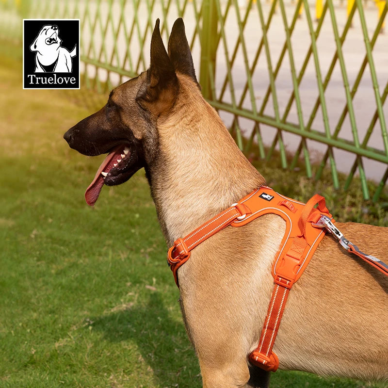 TRUE LOVE Pet Harness No Pull Nylon Reflective Dog Harness Adjustable Comfortable Control Step-in Brilliant Truelove TLH5654 Quick Pick Grocers