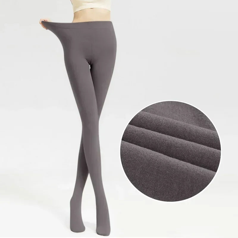 Women's Thermal Winter Tights Fleece Lined Sheer Velvet Pantyhose Thick Warm Leggings with Plush Inner Layer Quick Pick Grocers