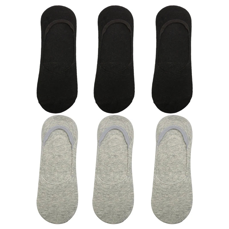 6 Pairs/Lot Men's Bamboo Breathable Invisible Socks Low Cut Casual Cotton Boat Non-Slip No Show High Quality Sock Quick Pick Grocers