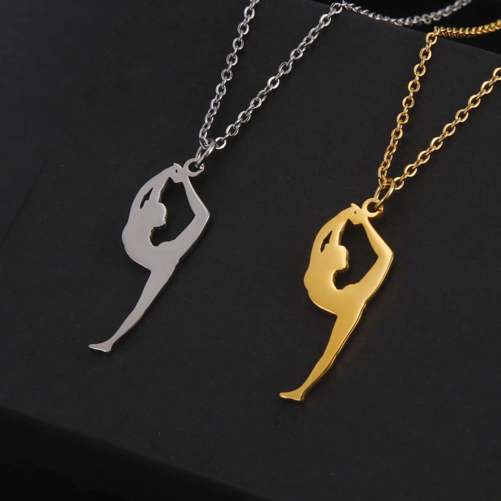 Rhythmic Gymnastics Necklace Women Trend 2025 Gymnast Stainless Steel Jewelry BFF Dancer Girl Sport Accessories Mother Day Gift Quick Pick Grocers