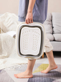 Foldable Footbath Massage Bucket Soaking Bucket Folding Basin Spa Foot Bath Bucket Household Sauna Bathtub Pedicure Bath Bathtub Quick Pick Grocers