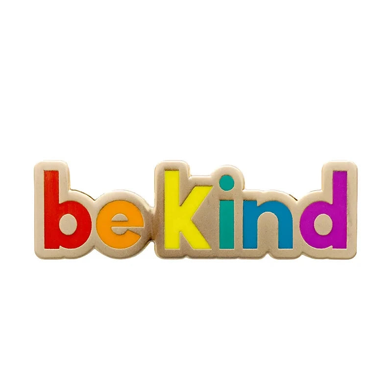 Rainbow LGBT Encourage Letters Metal Enamel Badge Gay Lesbian Asexual Transgender Adaptive Lapel Pin Jewelry Gifts Accessories Quick Pick Grocers
