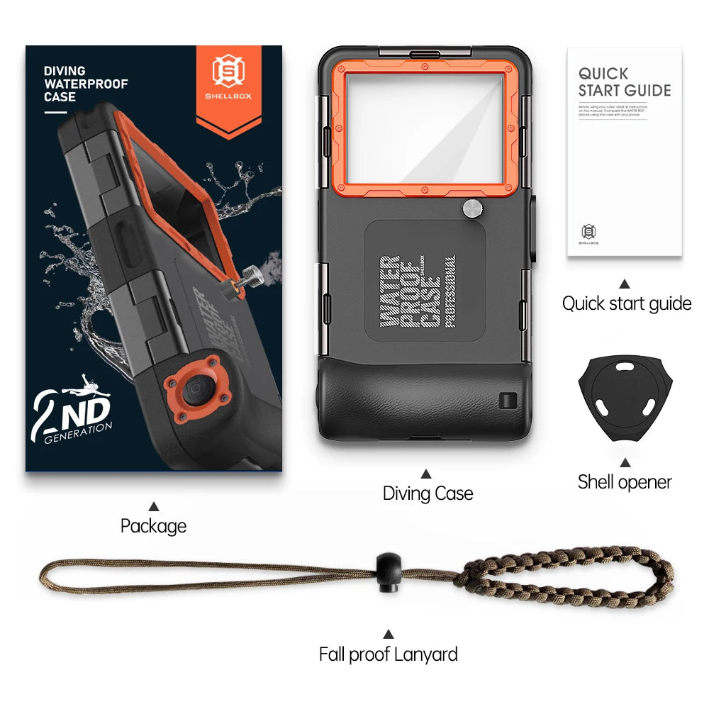 Multi-functional, durable, waterproof, 15m/50ft, universal 6.9 inch waterproof phone case, IP68, professional diving photography Quick Pick Grocers