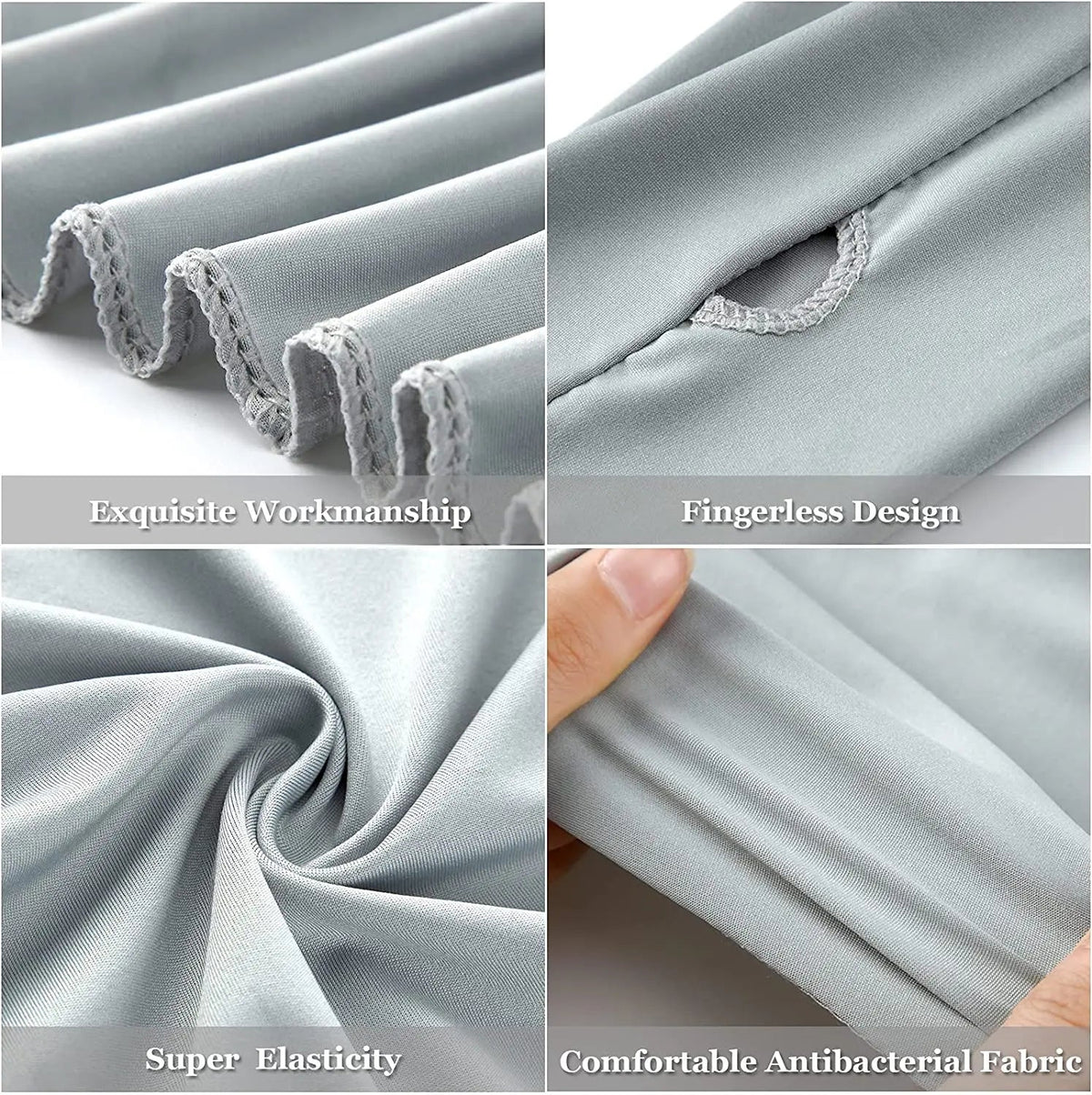One-piece Ultra-thin Shawl Arm Sleeves Ice Silk Long Gloves Breathable Sun Protection Anti UV Hand Cover Warmer Outdoor Sports Quick Pick Grocers