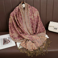 Luxury Brand Autumn Cashmere Pashmina Shawl Lady Wrap Warm Winter Scarves Design Print Female Foulard Cotton Stoles Scarf 2023 Quick Pick Grocers