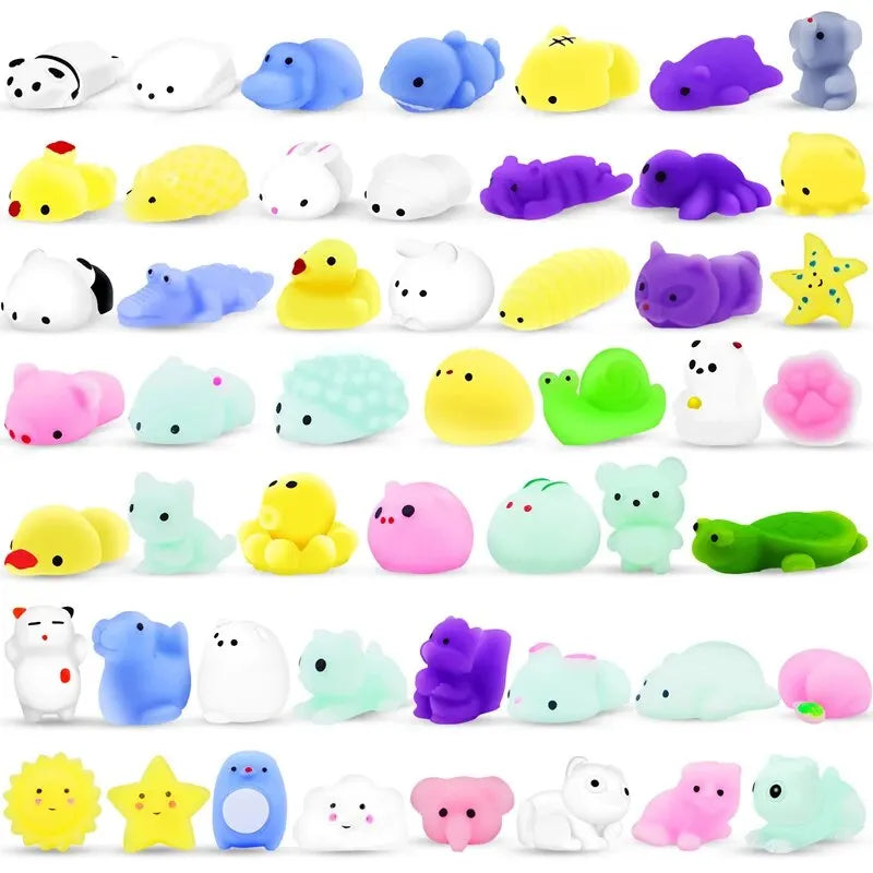 20Pcs Mini Cute Cartoon Animal Stress Relief Toys For Boys Girls Birthday Party Favor Piñata Filler Carnival Kids Party Supplies Quick Pick Grocers
