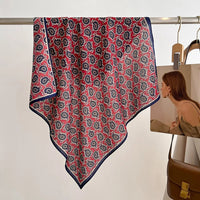 Spring/Summer 70cm Cashew Print Square Scarf Women’s Breathable Imitation Silk Bandanna Luxury Female Neckerchief Fashion Hijab Quick Pick Grocers