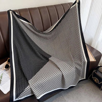 90*90Cm Square Scarf Twill Silk Feeling Women Head Shawls and Wraps Luxury Hair Tree Print Neck Scarves Hijab Bandana Pashmina Quick Pick Grocers