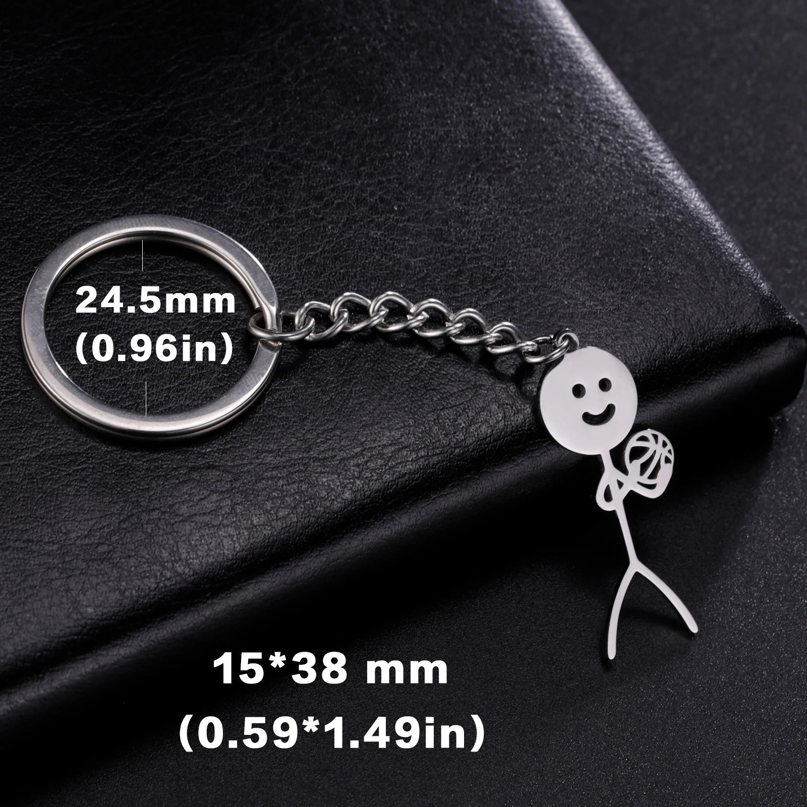 Teamer Funny Middle Finger Stickman Keychain 2025 Cute Trend School Bag Car Key Pendant Couple New Trinket Gift Keyring Econic Blanks