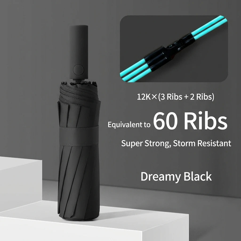 Reinforced 24-Bone Umbrella, Men's Business Strong And Durable Wind-resistant Umbrella, Anti-UV Sunscreen Umbrella Women's Sunny Quick Pick Grocers