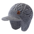 New Unisex Winter Hat Plush Fur Lined Warm Earflap Cap Stylish Soft Beanie Hat  Outdoor Thick Ski Sports Knitted Hat Purest Peak