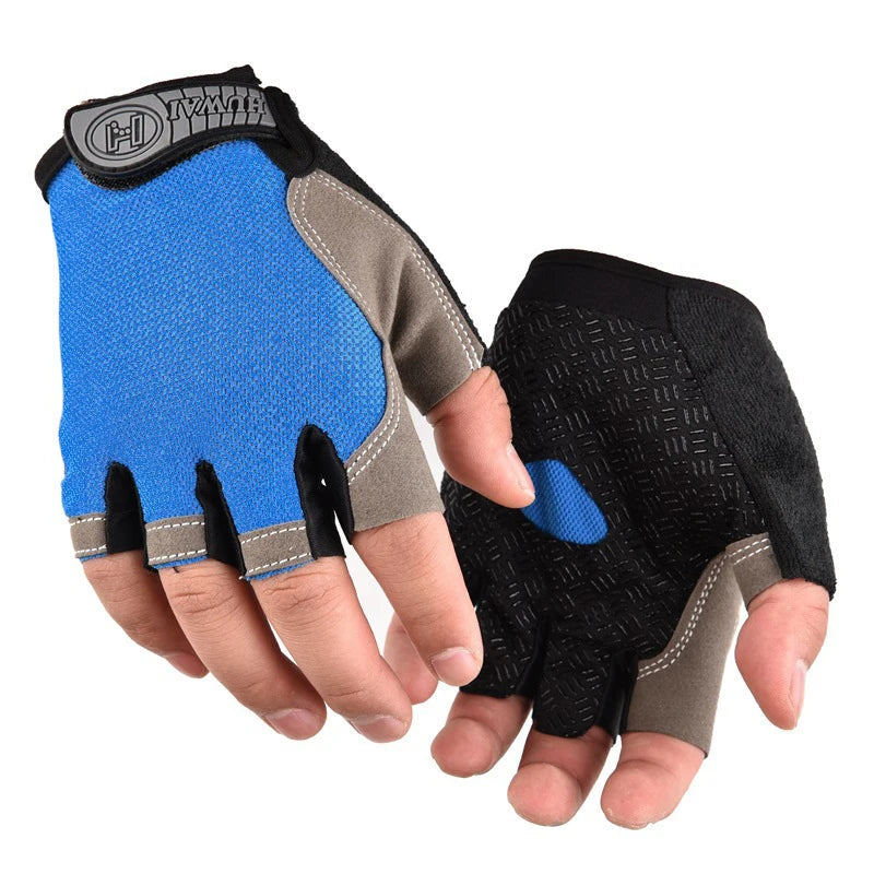 Men Cycling Bicycle Gloves Half Finger Gym Gloves Women Mitten Breathable Anti-slip Glove Fitness Sport Training Gloves Quick Pick Grocers
