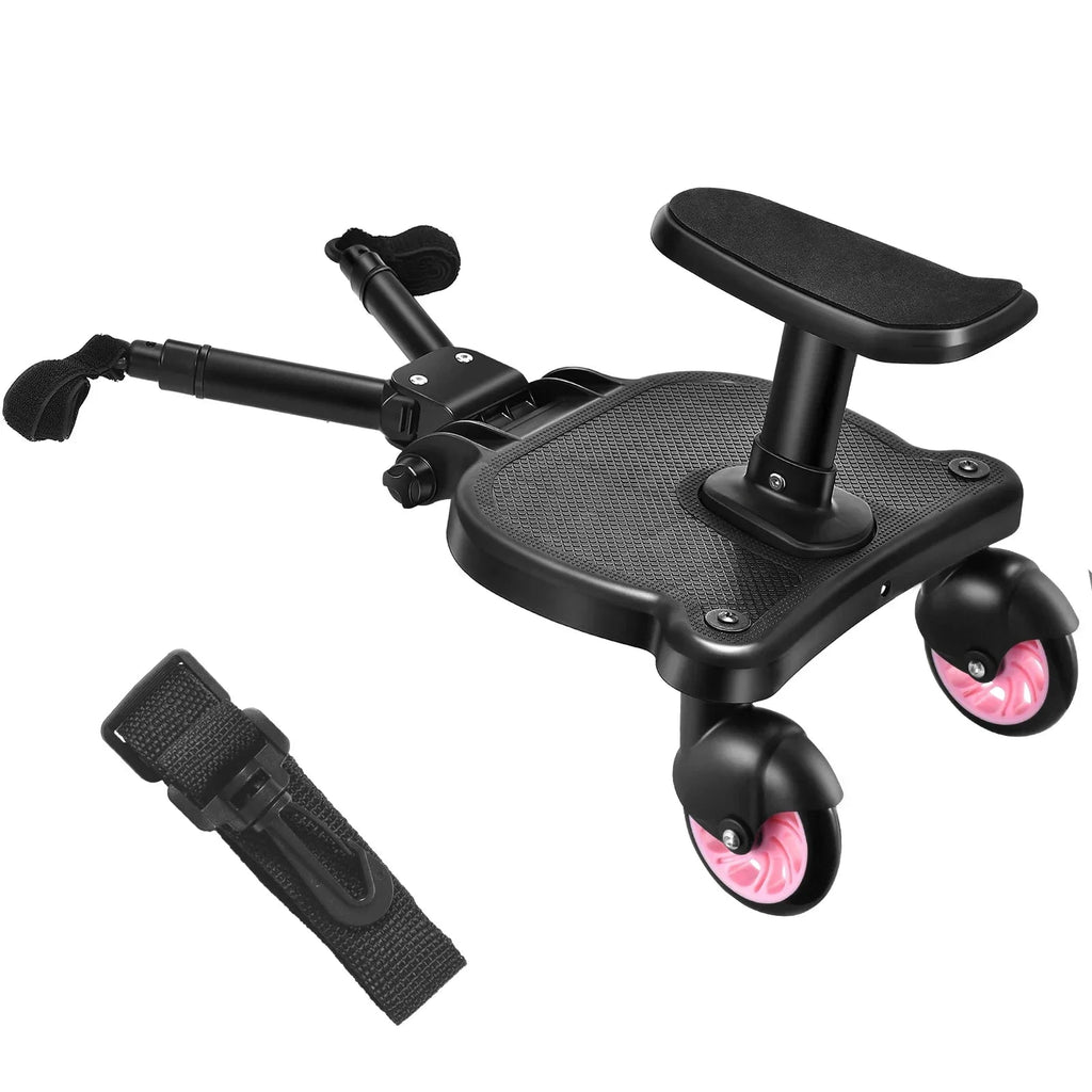Universal Strollers Step Board Adapter with Seat Second Child Jogger Twins Scooter Baby Pram Hitchhiker Bumper Purest Peak