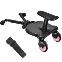 Universal Strollers Step Board Adapter with Seat Second Child Jogger Twins Scooter Baby Pram Hitchhiker Bumper Purest Peak