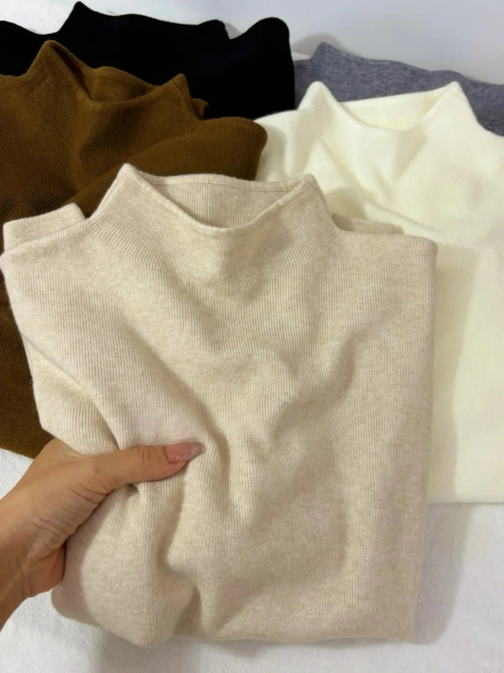 Women's Casual Vintage Knitted Long Sleeve Pullovers 2026 Autumn Winter Fashion Turtleneck Ladies Solid Sweater Woman clothing Quick Pick Grocers