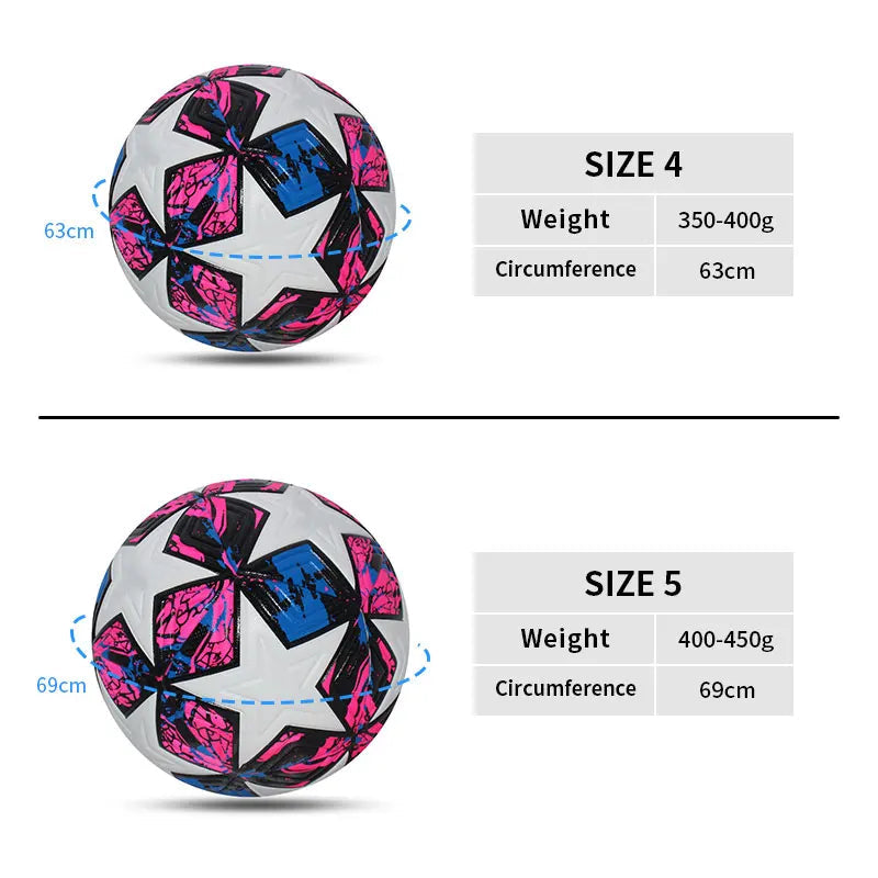 Standard Soccer Ball Professional Outdoors Sports Match Balls Training Seamless Football High Quality PU Material Size 5 Size 4 Quick Pick Grocers