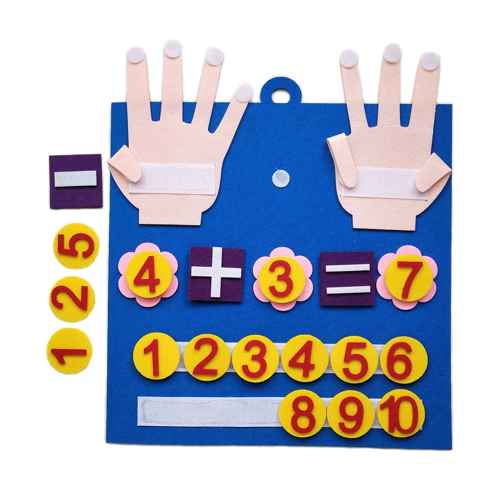 Toddler Montessori Toys Felt Finger Numbers Math Toy Children Counting Early Education Learning Game For Kids Intelligence Quick Pick Grocers