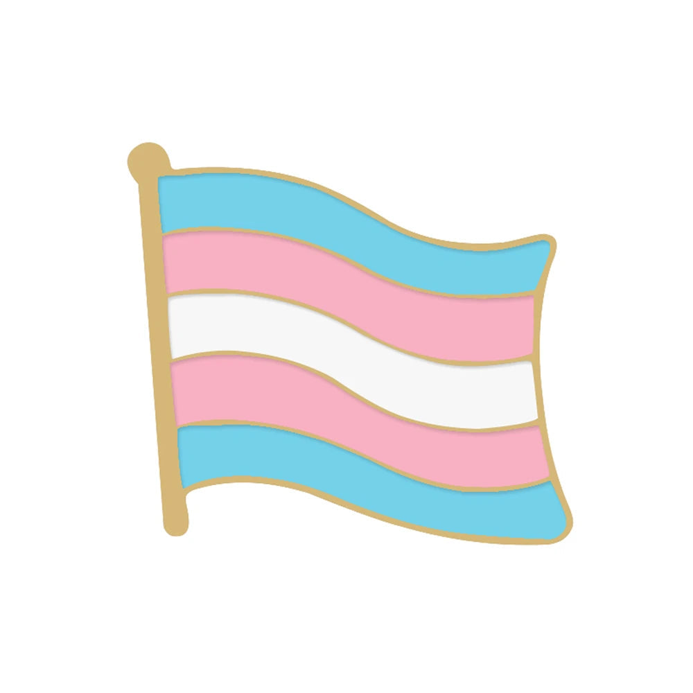 Rainbow Flag LGBT Pride Enamel Pin Inclusive Progress Non-binary Trans Les Bisexual Asexual Brooch Bag Denim Lapel Badge Jewelry Quick Pick Grocers