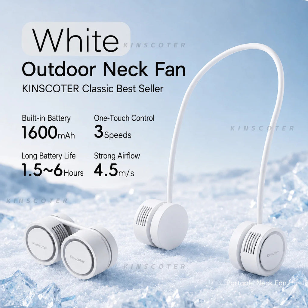 New Hanging Neck Fan Portable Cooling Fan Air Cooler USB Leafless Bladeless Neckband Mini Rechargeable Electric Fans Quick Pick Grocers