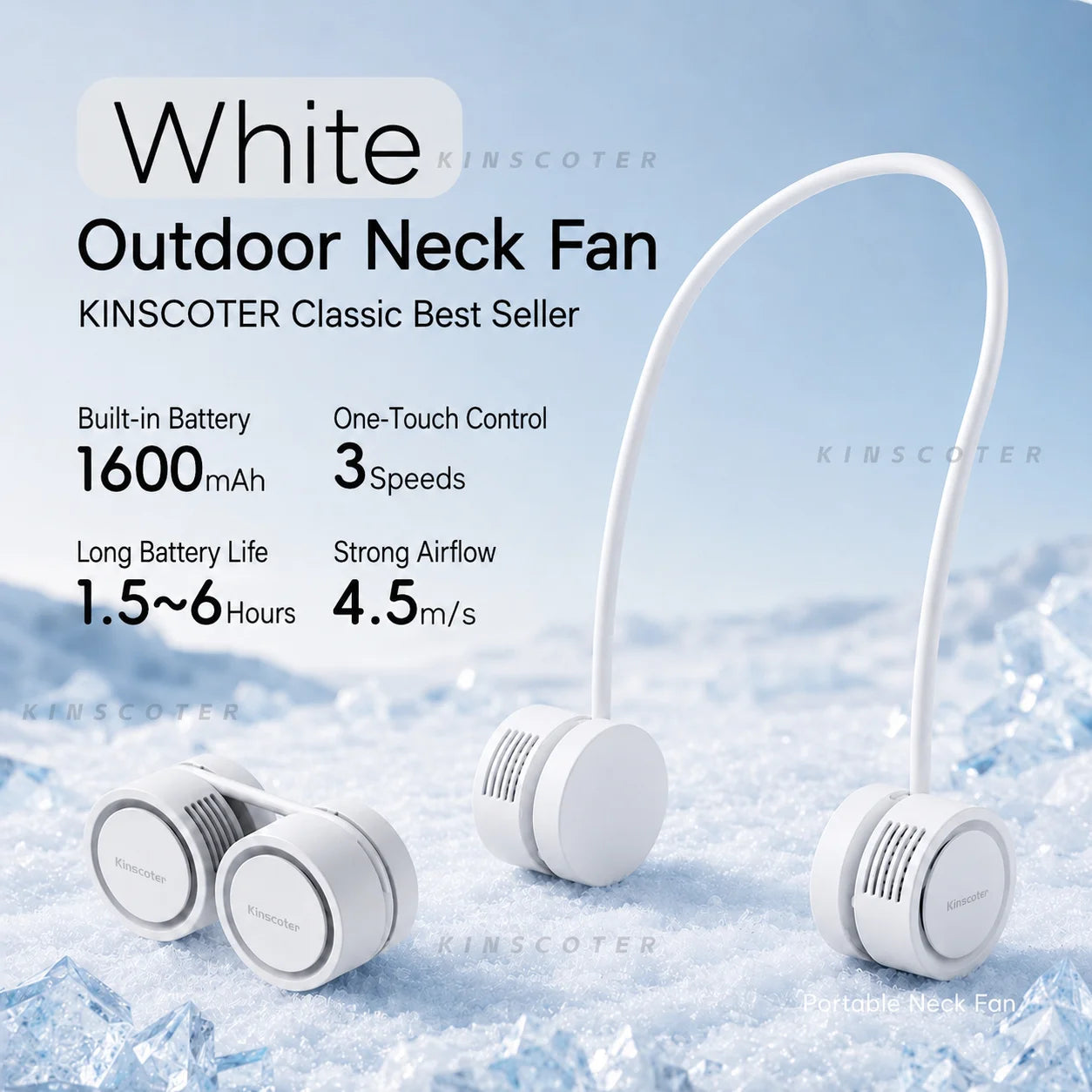 New Hanging Neck Fan Portable Cooling Fan Air Cooler USB Leafless Bladeless Neckband Mini Rechargeable Electric Fans Quick Pick Grocers