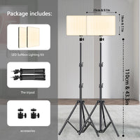 LED Video Lights Conference Photography Lighting Selfie Light Photo Studio Lamp With Tripod for Shoot Live Streaming TikTok Zoom Quick Pick Grocers