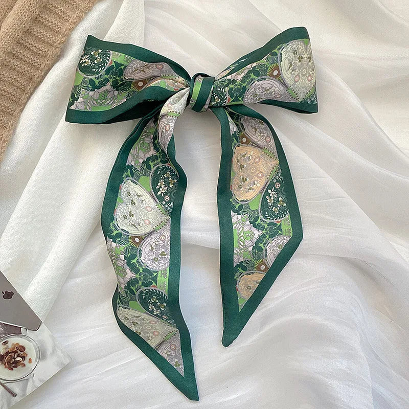 Cashew flower silk scarf, double-sided printed headband, ins decoration, versatile triangle scarf accessories Quick Pick Grocers