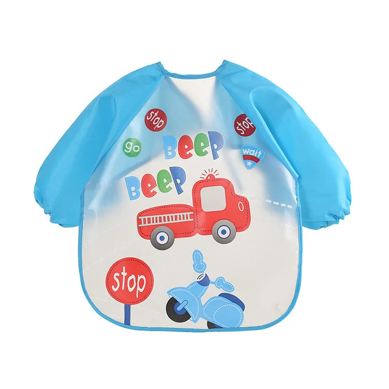 Waterproof EVA Full Sleeve Baby Bibs Children Apron Long Sleeve Feeding Smock Kids Eating Breastplate Infant Scarf Clothing Quick Pick Grocers