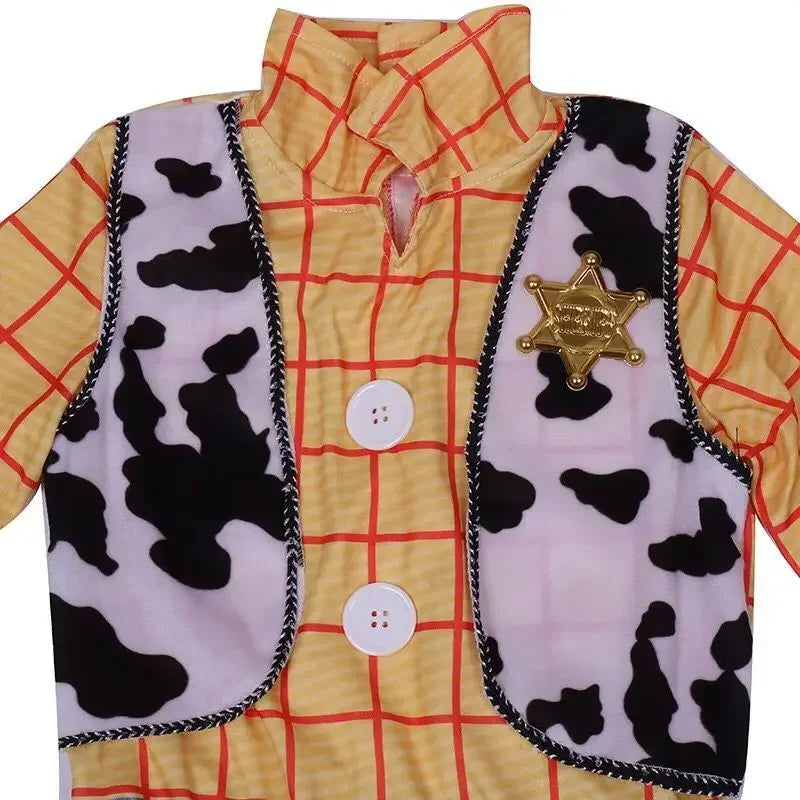 4-12Y Boys Cowboy Woody Cospaly Costume Anime Character Adventure Costume Halloween Kids Performance Costume Quick Pick Grocers