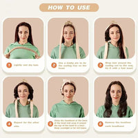 Heatless Curling Rod Headband No Heat Hair Curlers Ribbon Lazy Hair Rollers Silk Curls Sleeping Soft Headband Hair Styling Tools Quick Pick Grocers