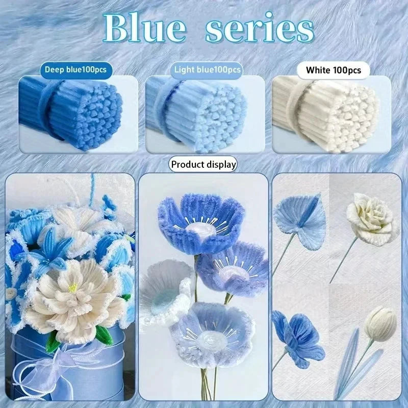 Chenille Stems 30cm Pipe Cleaners Craft Supplies DIY Art Handmade Flower Making Econic Blanks