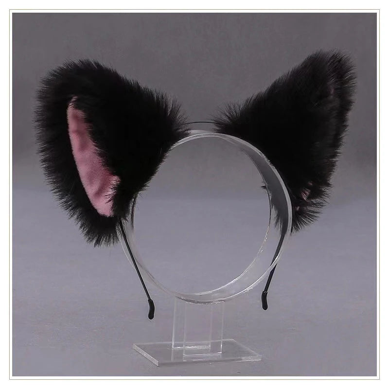 Lolita Animal Cat Fox Ear Hair Hoops Cosplay Girls Halloween Anime Headbands Headwear Hair Accessories Quick Pick Grocers